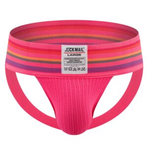Men's T-back Wide Belt Breathable Rainbow