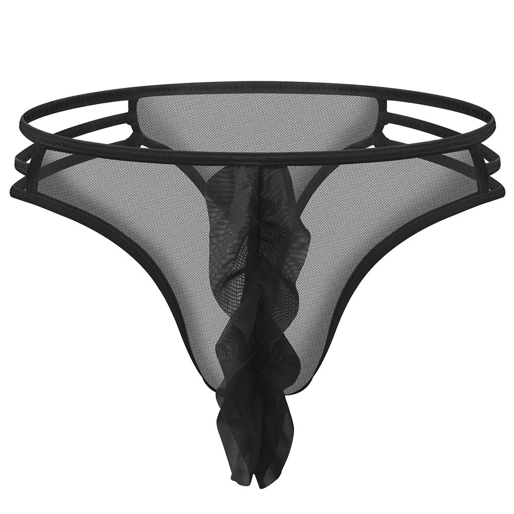 Men's Sexy Mesh Translucent Chicken Crown Underpants - Image 2