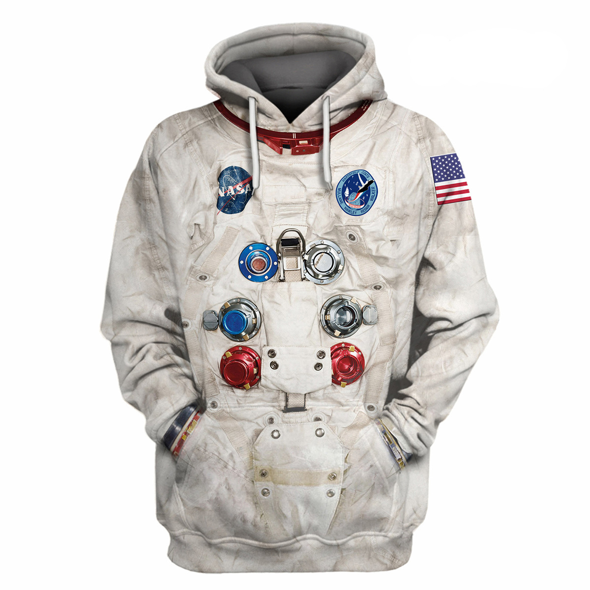 Men's 3d Space Suit Digital Printing Long-sleeved Pullover Hoodie - Image 4